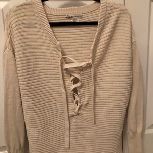 tan long sweater